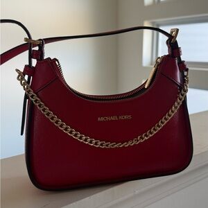 Michael Kors Burgundy Chain Shoulder Bag